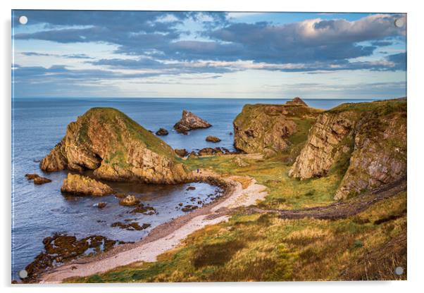 Portknockie Bay Scotland Acrylic by John Frid