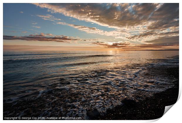 Dinas Dinlle Sunset Print by George Cox