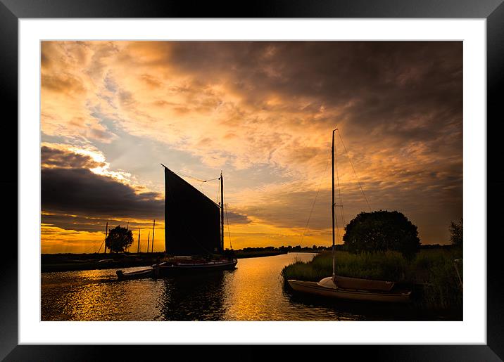 Wherry Albion sunset Framed Mounted Print by Stephen Mole
