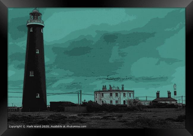 Dungeness Lighthouse Scene Framed Print by Mark Ward
