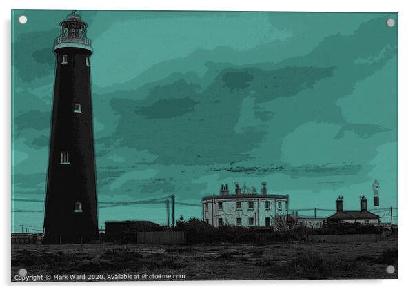 Dungeness Lighthouse Scene Acrylic by Mark Ward