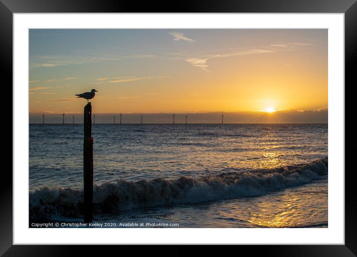 Sunrise at Caister Framed Mounted Print by Christopher Keeley