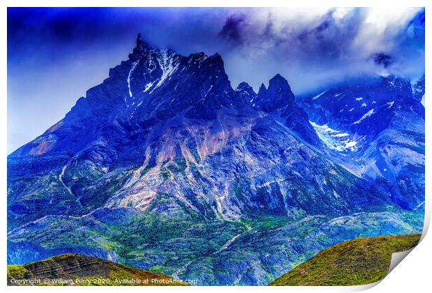 Paine Horns Torres del Paine National Park Chile Print by William Perry