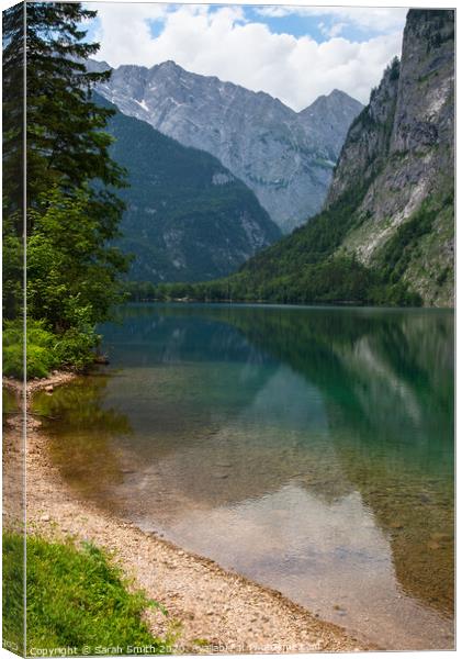 Obersee Lake in Bavaria Canvas Print by Sarah Smith