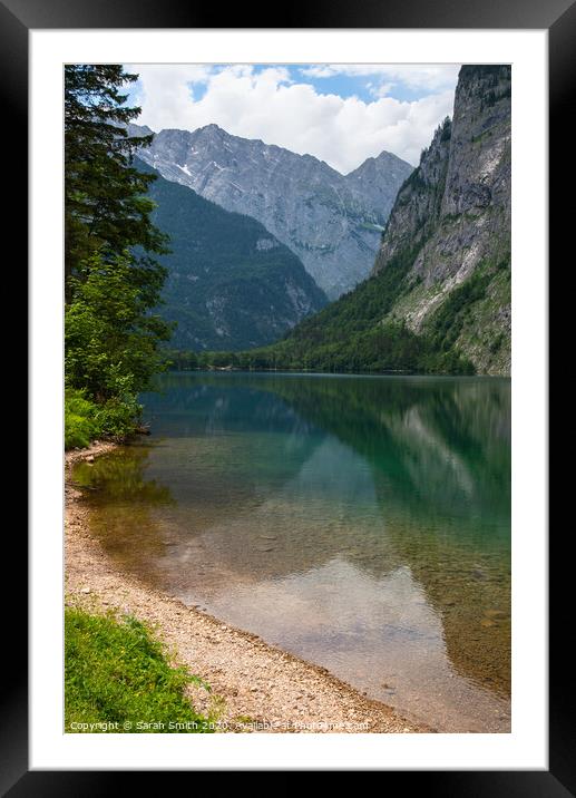 Obersee Lake in Bavaria Framed Mounted Print by Sarah Smith
