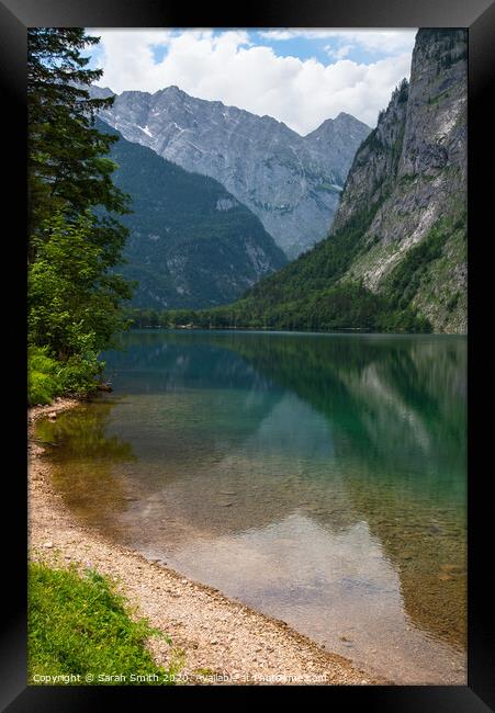 Obersee Lake in Bavaria Framed Print by Sarah Smith