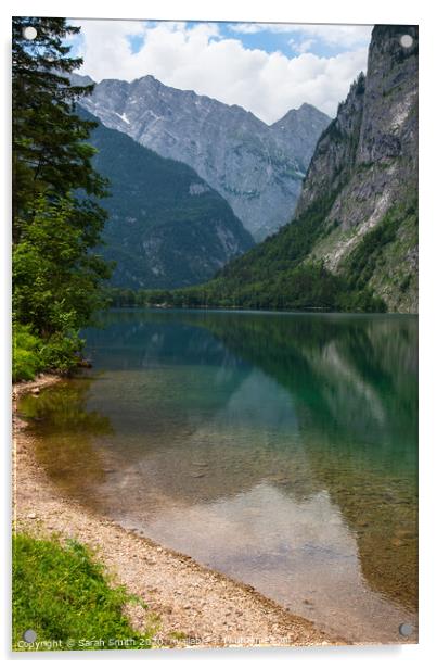 Obersee Lake in Bavaria Acrylic by Sarah Smith