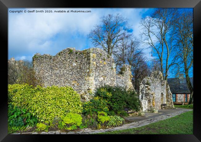 Blackfriars Dominican Friary Ruins in Arundel Framed Print by Geoff Smith