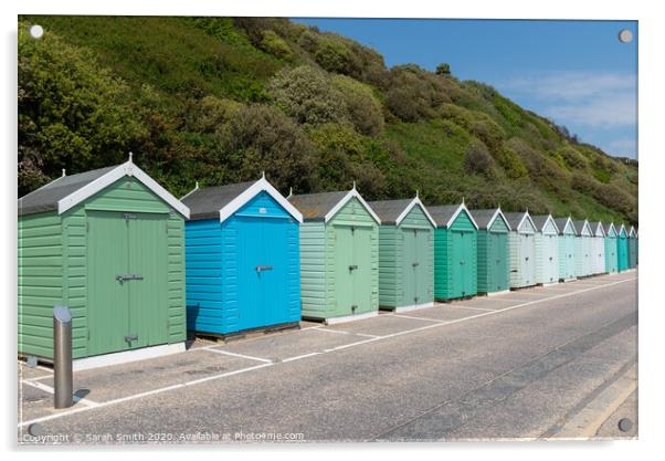 Bournemouth Beach Huts  Acrylic by Sarah Smith