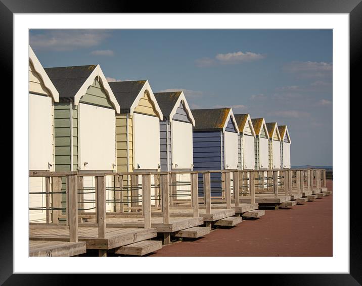 Beach huts on the sea front at Lytham St Annes  Framed Mounted Print by Vicky Outen