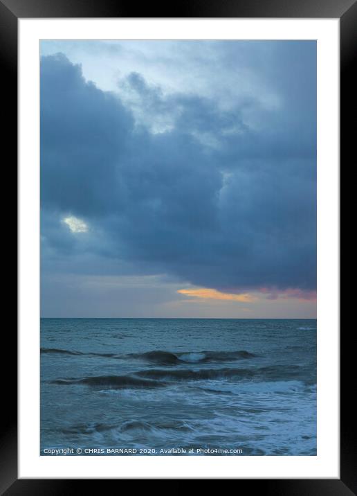 Storm Clouds At Sea Framed Mounted Print by CHRIS BARNARD
