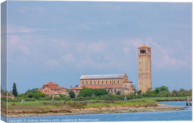 Torcello with the Cathedral of Santa Maria Assunta Canvas Print by Graham Prentice