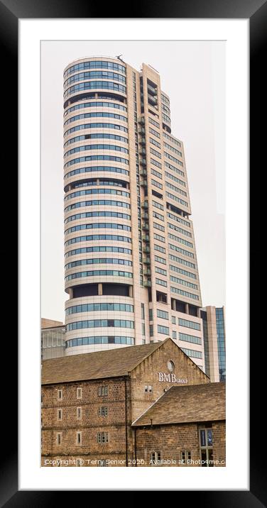 Leeds Skyscraper Bridgewater Place, nicknamed The  Framed Mounted Print by Terry Senior