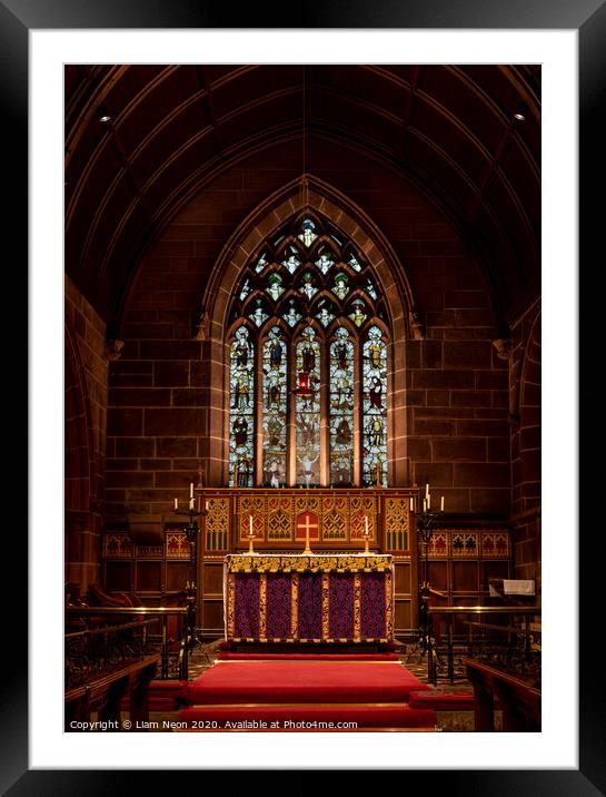 St Bridgets Altar Framed Mounted Print by Liam Neon
