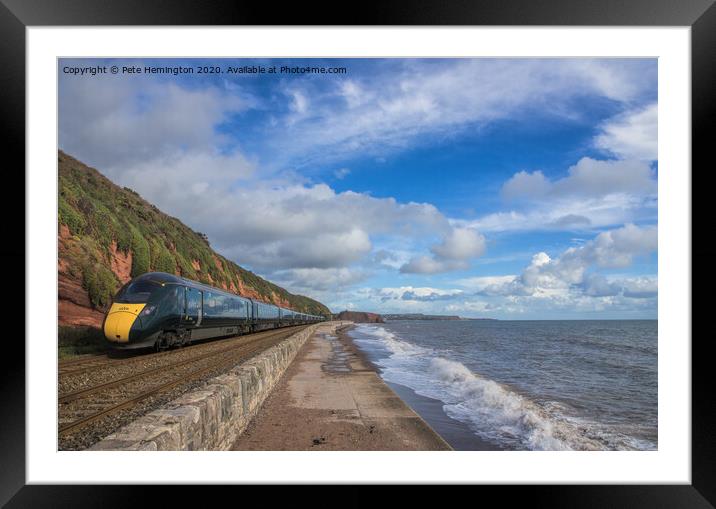 Train at Dawlish Framed Mounted Print by Pete Hemington