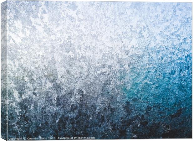 Frosty Car Window In a Cold Morning Canvas Print by Cosmin Iftode