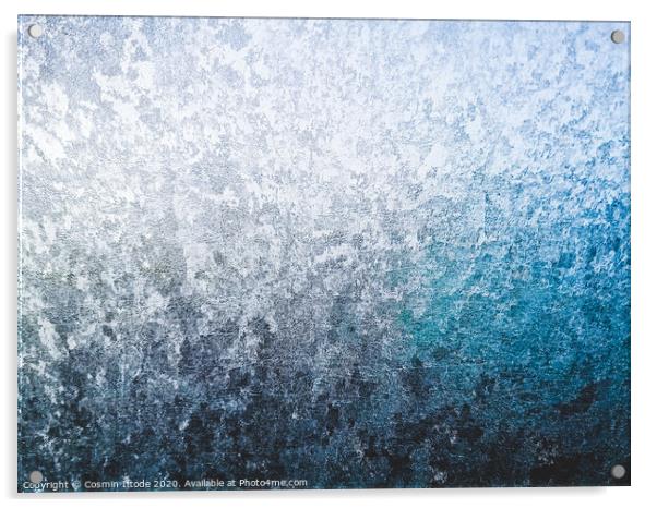 Frosty Car Window In a Cold Morning Acrylic by Cosmin Iftode