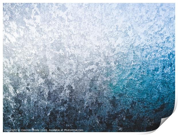 Frosty Car Window In a Cold Morning Print by Cosmin Iftode