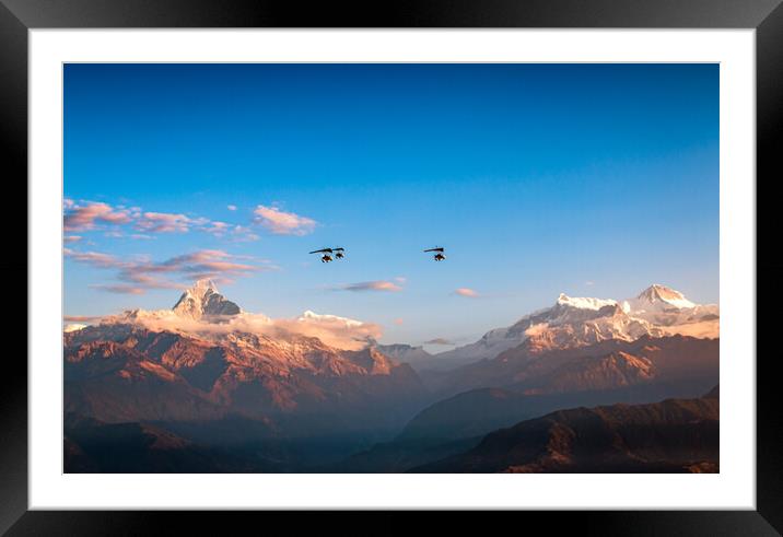 Flaying Ultralight aircraft Framed Mounted Print by Ambir Tolang