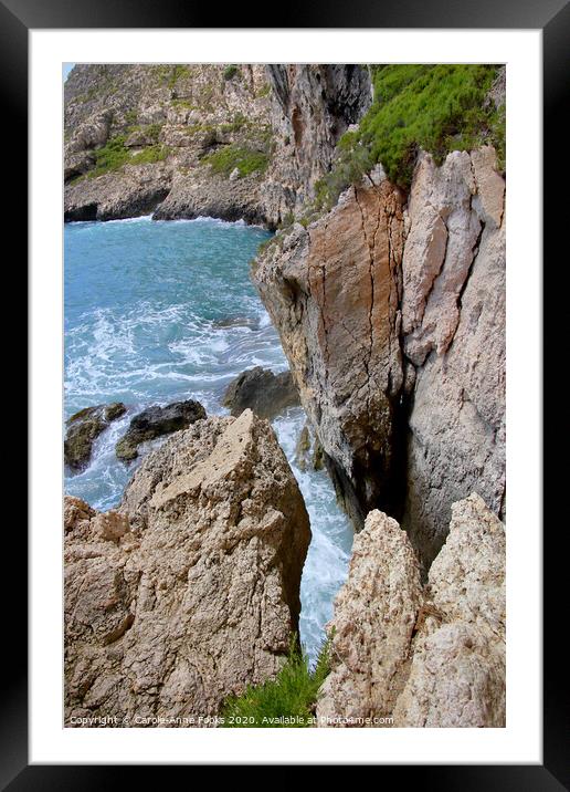 The Grotto at the Bay of Xlendi Framed Mounted Print by Carole-Anne Fooks