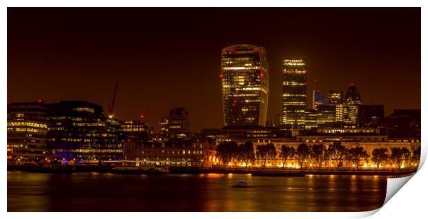 London at night Print by chris smith