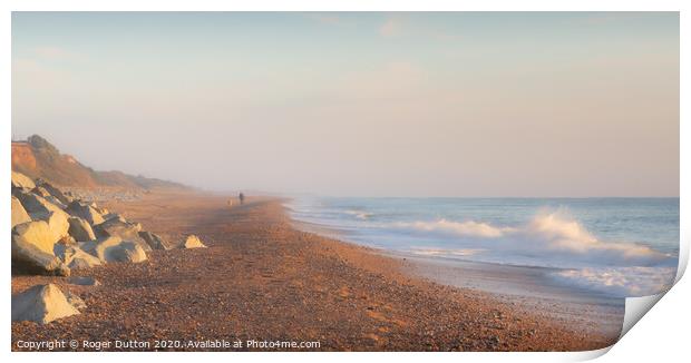 Serene Morning at California Beach, Norfolk Print by Roger Dutton