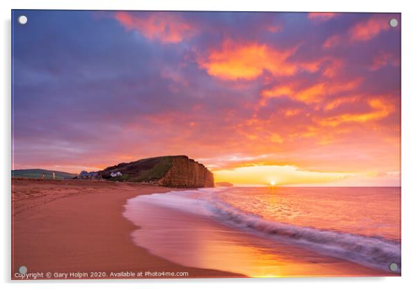 West Bay sunrise Acrylic by Gary Holpin