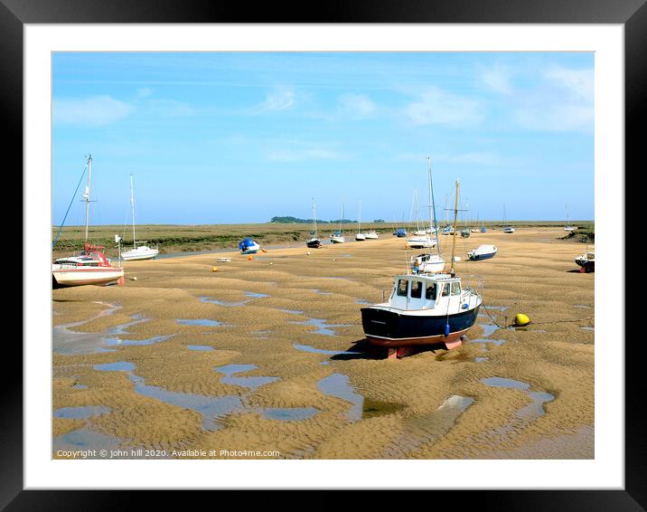 Waiting for the Tide. Framed Mounted Print by john hill