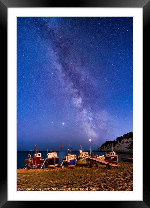 A million stars over Beer Beach Framed Mounted Print by Gary Holpin