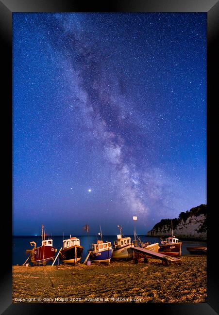 A million stars over Beer Beach Framed Print by Gary Holpin