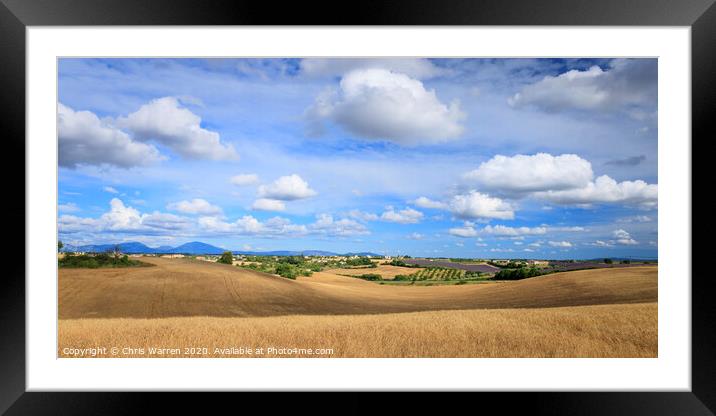 Valensole Plateau Provence-Alpes-Cote d'Azur Franc Framed Mounted Print by Chris Warren