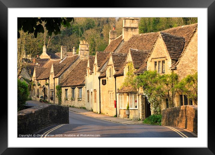 Castle Combe Wiltshire England Framed Mounted Print by Chris Warren
