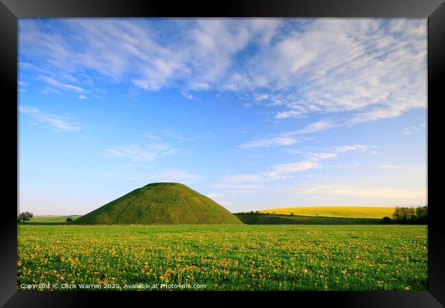 Silbury Hill Wiltshire England Framed Print by Chris Warren