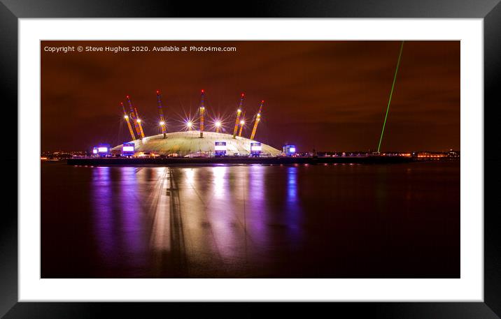 The O2 London at night Framed Mounted Print by Steve Hughes