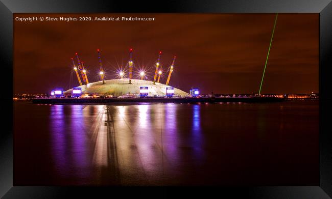 The O2 London at night Framed Print by Steve Hughes