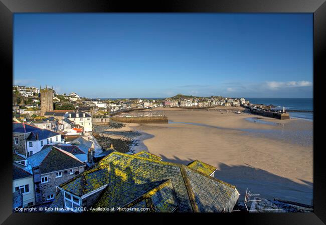 St Ives Vista Framed Print by Rob Hawkins