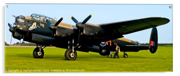 Avro Lancaster RAF WW2 Bomber Acrylic by Martyn Arnold