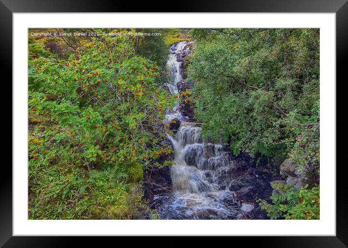 Waterfall Nr Garve, Scotland Framed Mounted Print by Derek Daniel