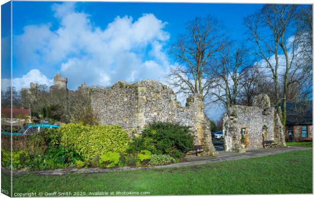 Dominican Friary Ruins in Arundel Canvas Print by Geoff Smith