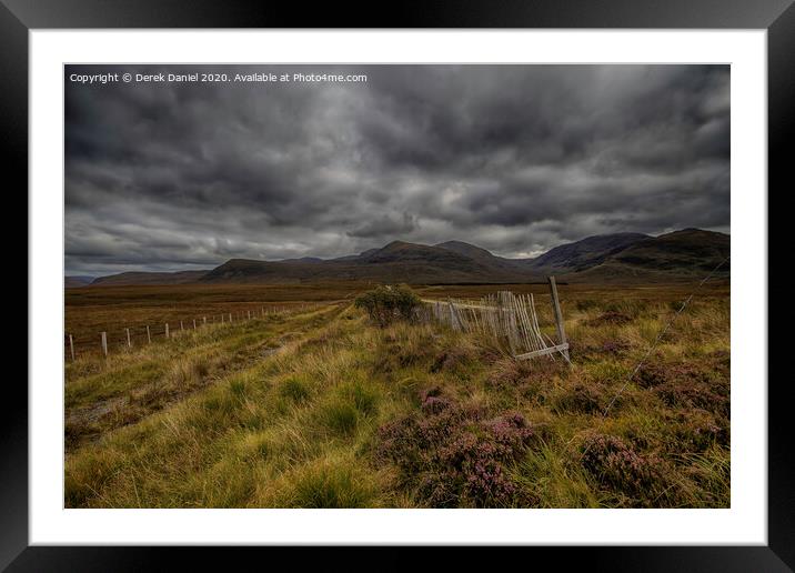 Snow Fence, Highlands Framed Mounted Print by Derek Daniel