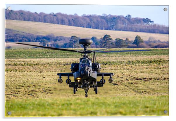 Apache In The Hover Acrylic by Oxon Images