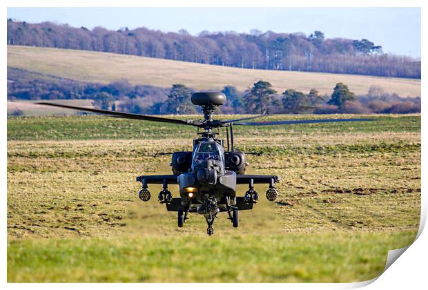 Apache In The Hover Print by Oxon Images