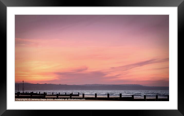 A Beautiful Sunrise on the Kent Coast Framed Mounted Print by Jeremy Sage