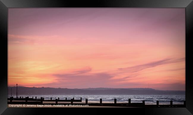 A Beautiful Sunrise on the Kent Coast Framed Print by Jeremy Sage