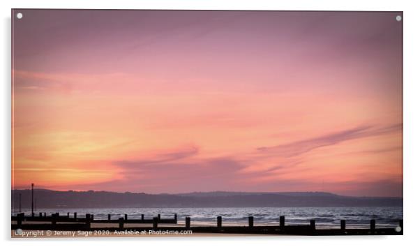 A Beautiful Sunrise on the Kent Coast Acrylic by Jeremy Sage