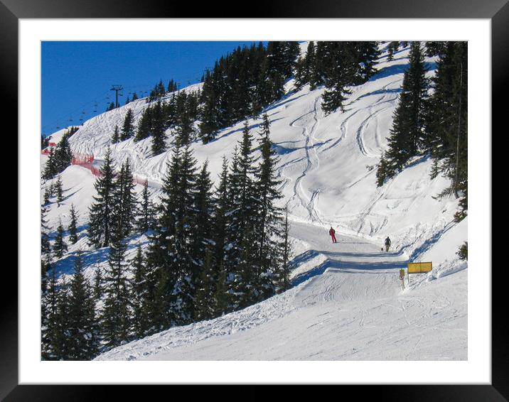 Blue Sky Day In Zell am See Framed Mounted Print by Wendy Williams CPAGB