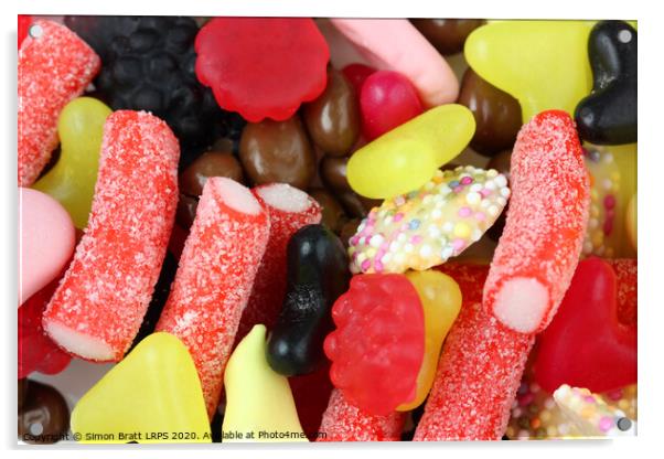 Pick and mix candy and sweets Acrylic by Simon Bratt LRPS