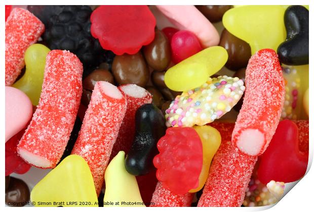 Pick and mix candy and sweets Print by Simon Bratt LRPS