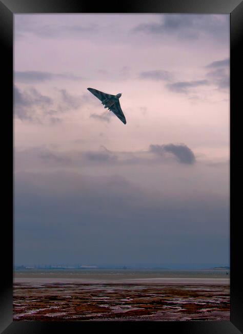 Avro Vulcan Bomber at Southend on Sea, Essex. Framed Print by Peter Bolton