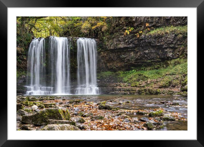 Sgwd Yr Eira Waterfall, Brecon Beacons Framed Mounted Print by Jo Sowden